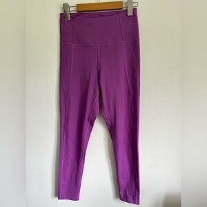 Girlfriend Collective High Rise Compressive Purple Crop Leggings - S Small